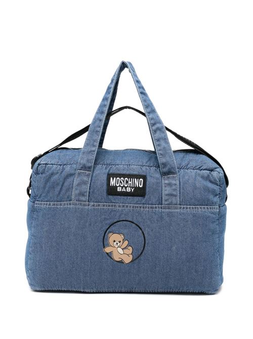 Borsa unisex Moschino Baby blu con logo Teddy Bear MOSCHINO BABY | MUX05PL0E4540188